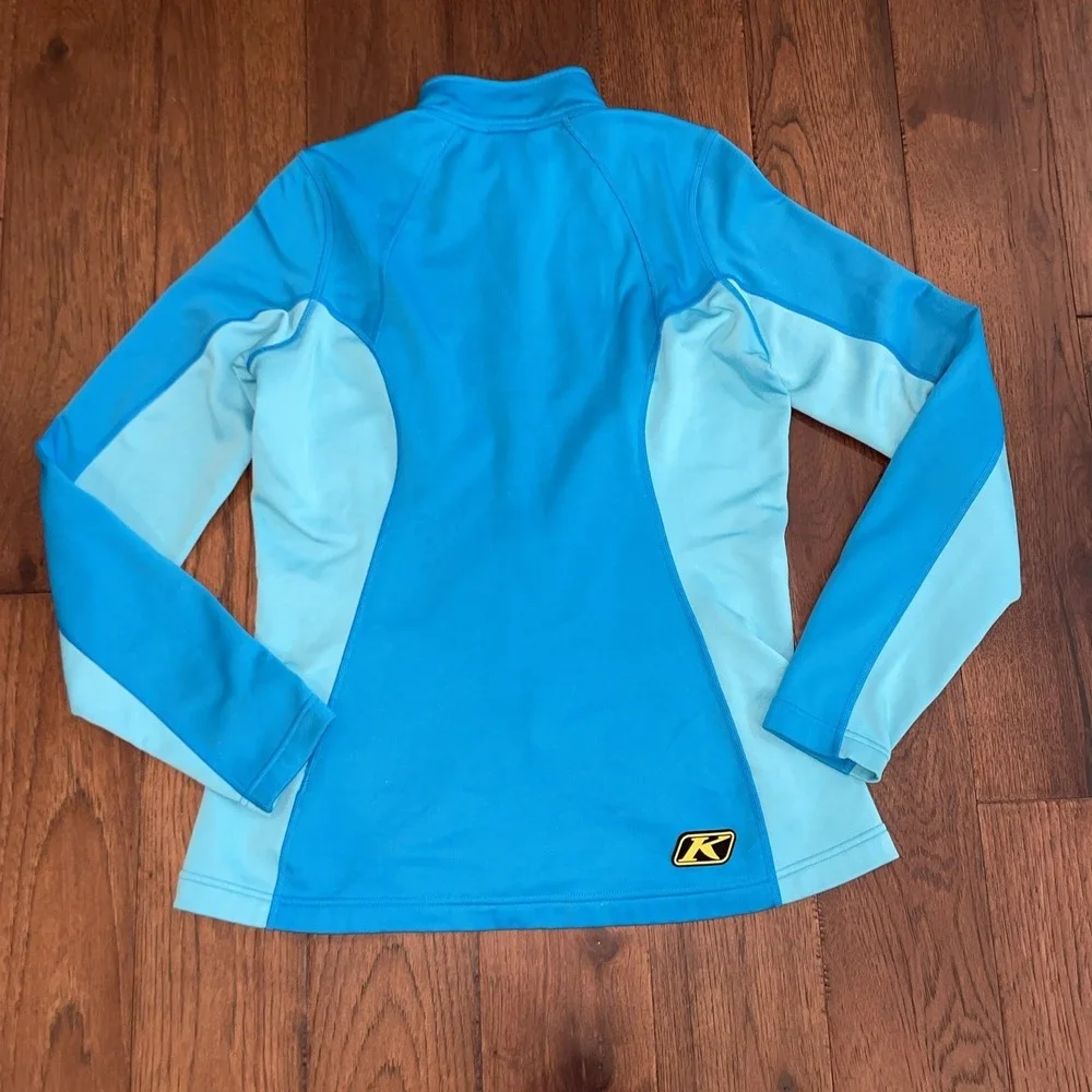 KLIM Soft‎ Shell Jacket Womens Medium Teal Full Zip Mid-layer Fleece Lined